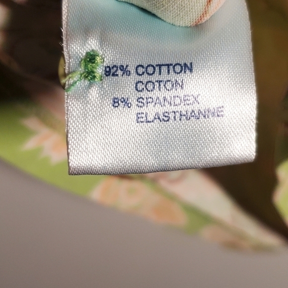 Louie & Lucie Hawaiian Guitar/ Ukulele Cotton Mini Skirt Size Small Green Pink - Picture 5 of 5